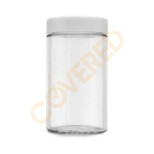 6oz Glass Jar / Flat White CR Cap (80 Count)