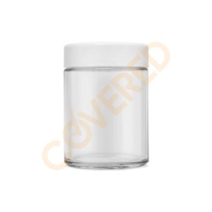 4oz Glass Jar / Flat White CR Cap (100 Count)