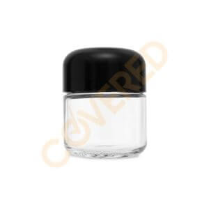 2oz Glass Jar / Arch Black CR Cap (200 Count)