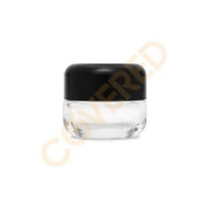 5ml Glass Concentrate Container / Arch Black CR Cap (360 Count)