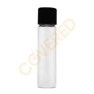 22-98mm Clear Glass Tube / CR Black Cap (500 Count)
