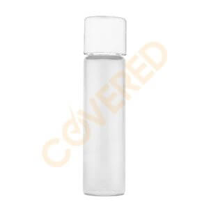 22-98mm Clear Glass Tube / CR White  Cap (500 Count)