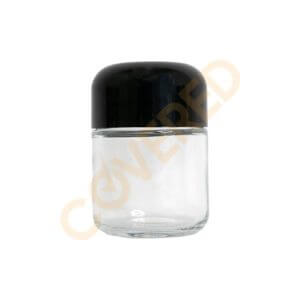 4oz Glass Jar / Arch Black CR Cap (100 Count)