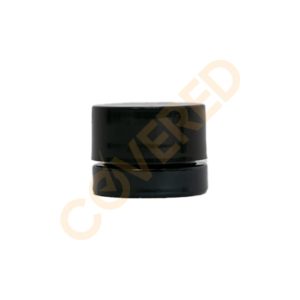9ml Round Black Glass Concentrate Container / CR Black Cap (320 Count)