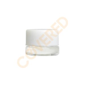 9ml Round Clear Glass Concentrate Container / CR White Cap (320 Count)
