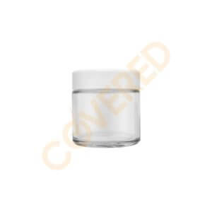 1oz Glass Jar / Flat White CR Cap (250 Count)